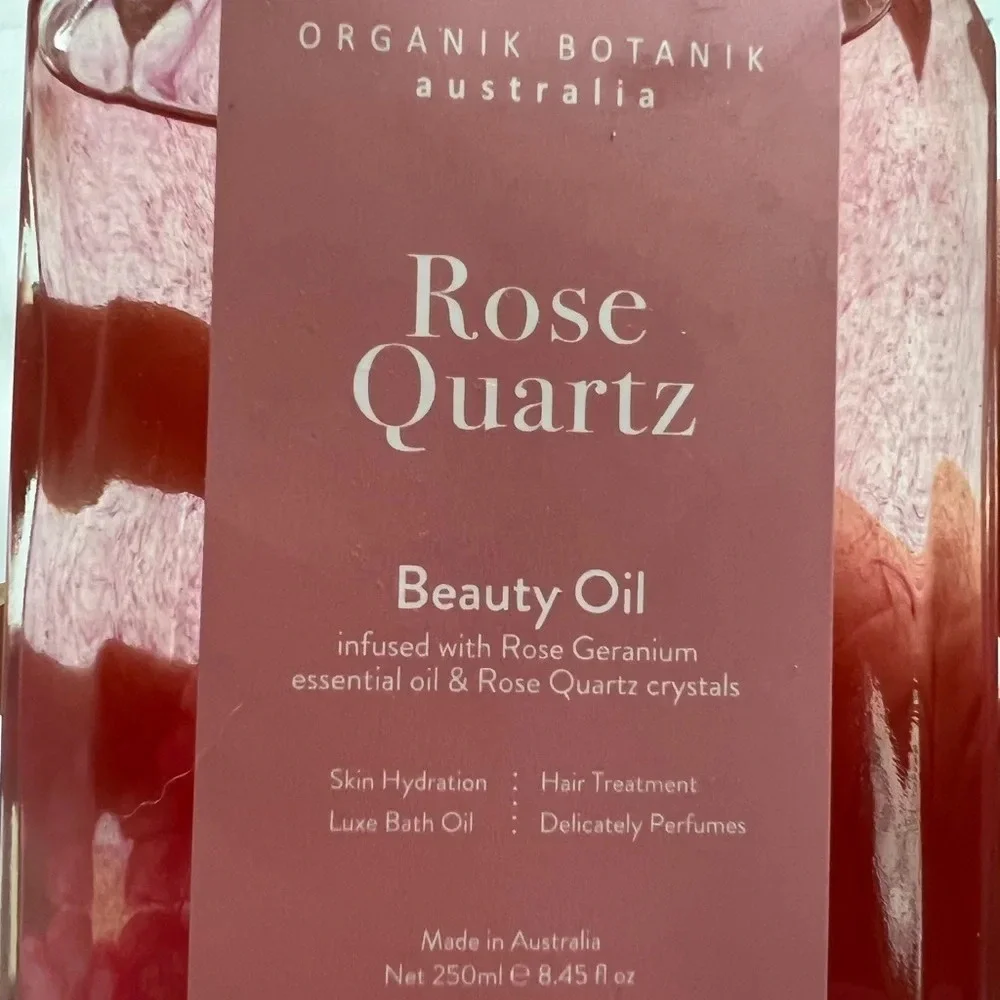 Organik Botanik Australia Rose Quartz Beauty Oil 8.45 fl oz 250ml New